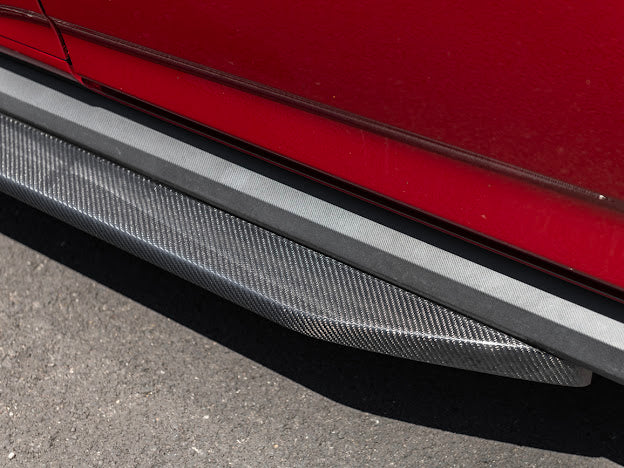 2024-UP FORD MUSTANG S650 | GT350R PERFORMANCE STYLE CARBON FIBER SIDE SKIRTS EXTENSION ROCKER PANELS GROUND EFFECTS